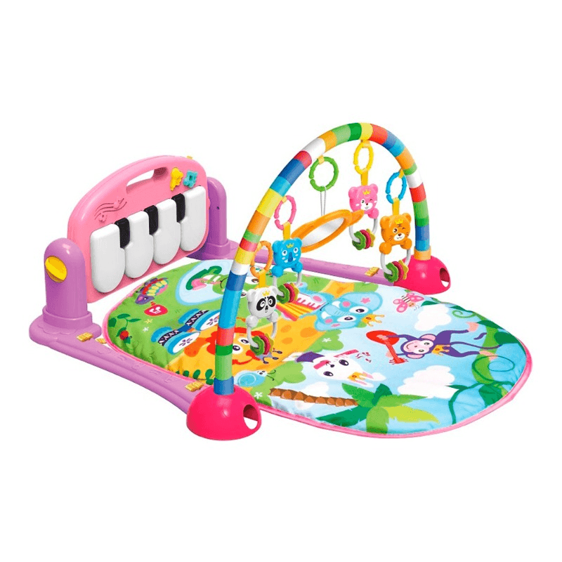 Huanger Fitness Rack Piano Play Mat for Kids - Pink
