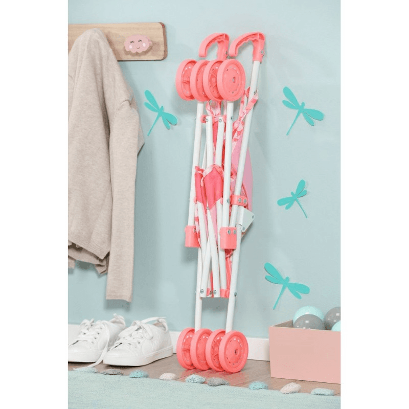 بيبي أنابيل - عربة الدمى لون وردي