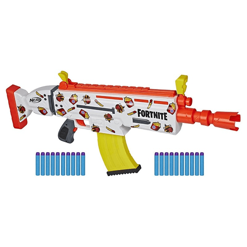 Buy 1 Get 1 Free Nerf - Fortnite TS-R Targets + Nerf Fortnite AR-Durrr Burger Motorized Blaster