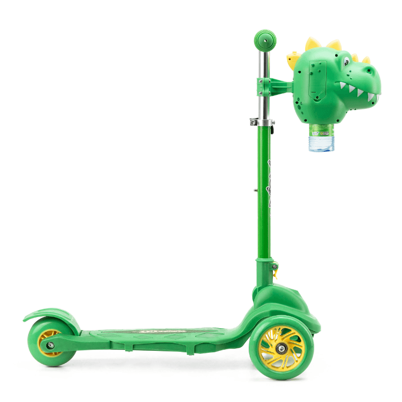 Xootz Dinosaur Bubble Go Scooter for Kids - Green