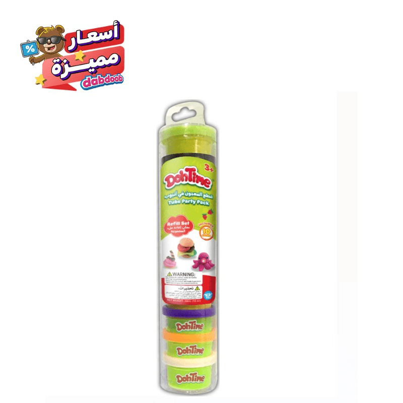 دو تايم - مجموعة الصلصال الملون 10 عبوات - متنوع