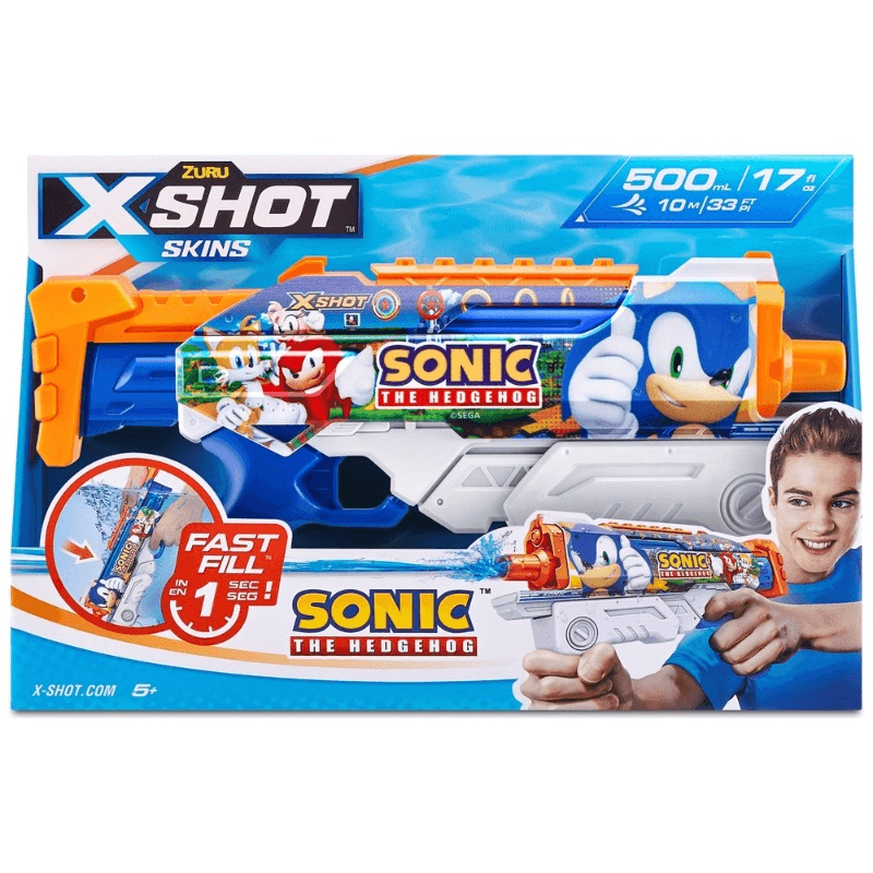 X-Shot Water Fast-Fill Skins Sonic Hyperload Blaster