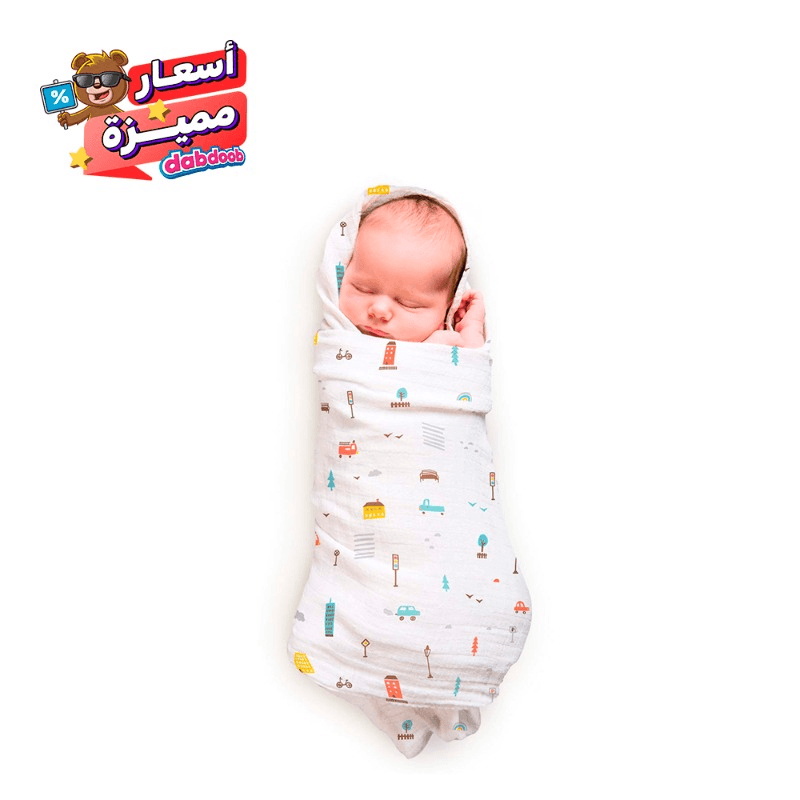 رابيتات - قماط الخيزران الناعمة بتصميم أضواء المدينة