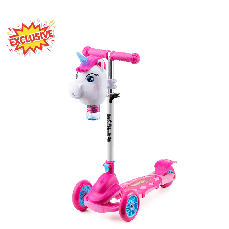 إكسووتز - سكوتر فقاعات يونيكورن بابل جو للأطفال - لون وردي