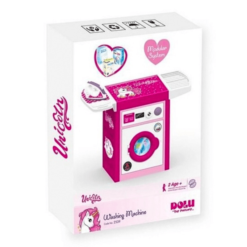 دولو - لعبة الغسالة مع كواية ملابس تصميم يونيكورن