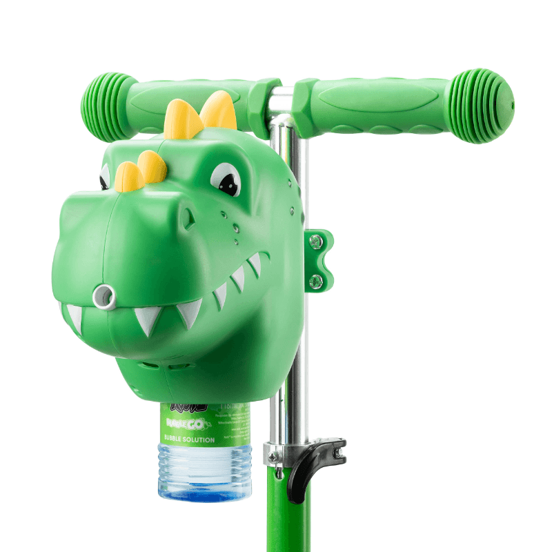 Xootz Dinosaur Bubble Go Scooter for Kids - Green