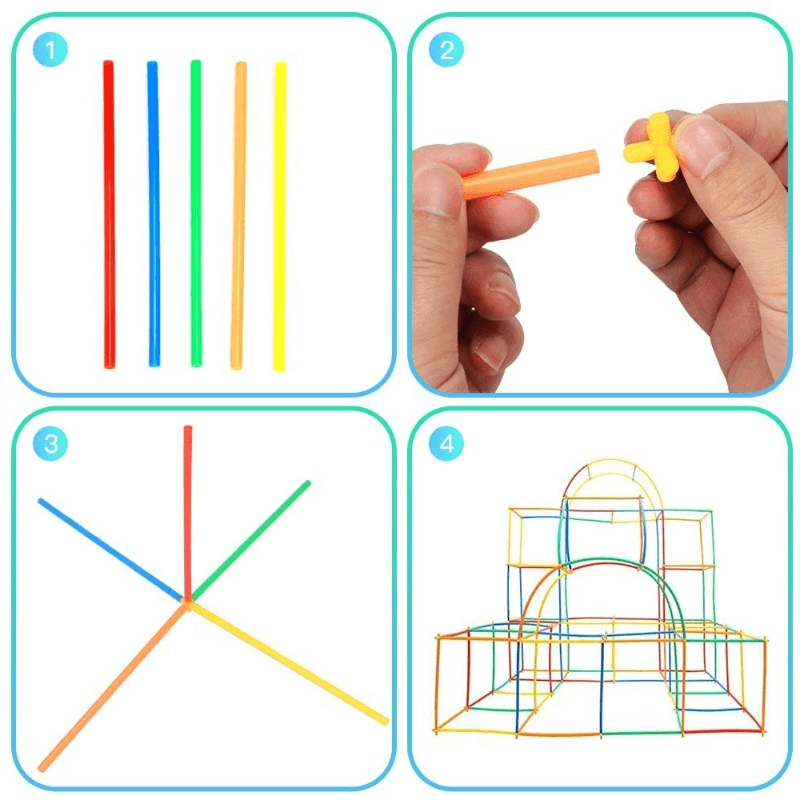 Straw Constructor Building Blocks 600 Pcs