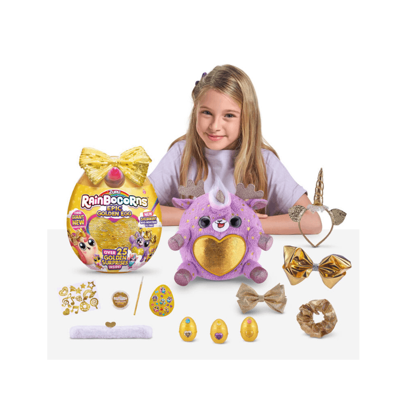 رينبوكورنز - بيضة ذهبية عملاقة ملحمية مع مفاجئات ذهبية