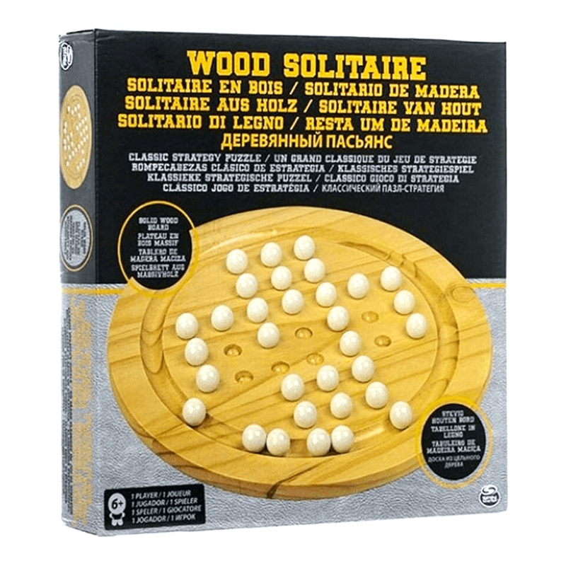 لعبة لوح سوليتير الخشبية الكلاسيكية