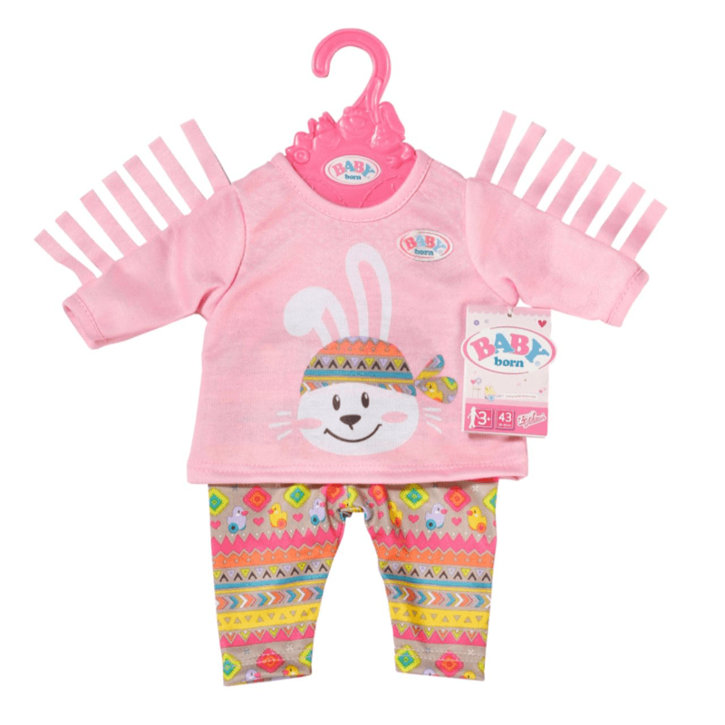 Baby Born Doll Trendy Rabbit Pullover Outfit