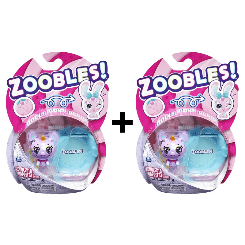 Buy 1 Get 1 Free Zoobles Animal Rainbow Unicorn