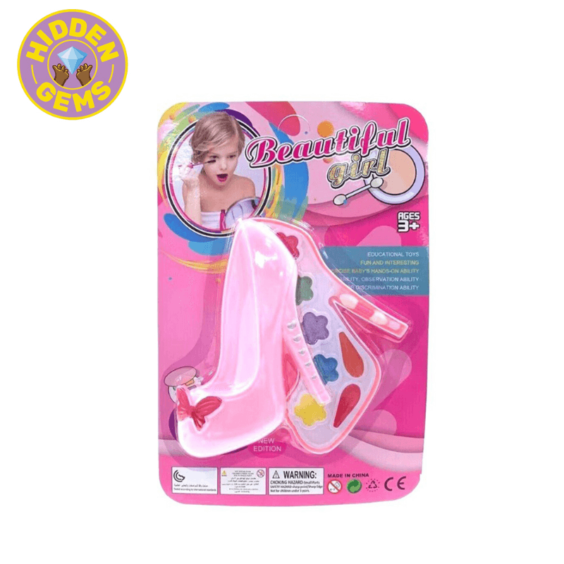 علبة مكياج الفتاة الجميلة على شكل هاي هيلز