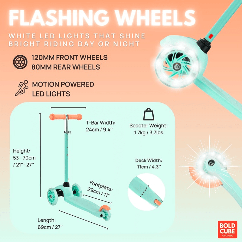 BOLDCUBE 3 Wheel Scooter Teeny (Mint)