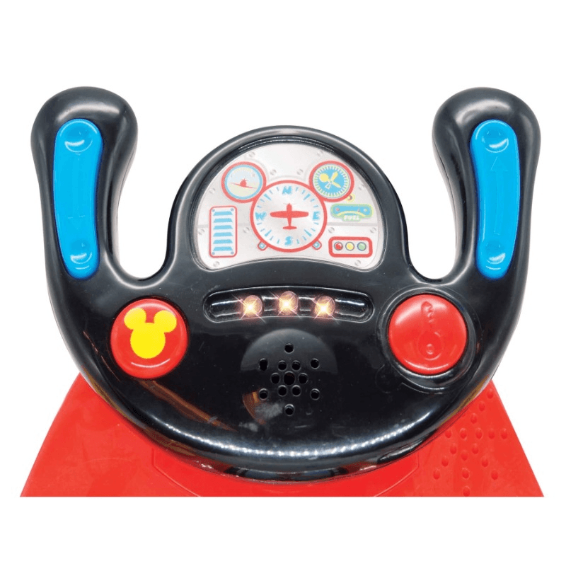 Kiddieland Toys Disney Mickey Mouse Airplane Light and Sound Ride-on