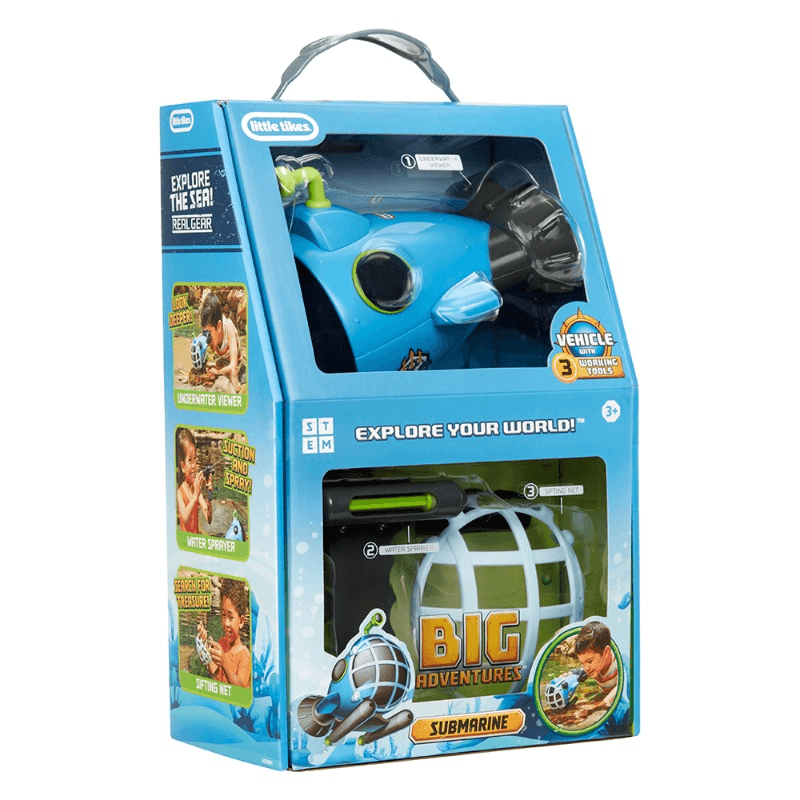 ليتل تايكس - غواصة صب مارين ستيم المائية مع عارض تحت الماء و بخاخ ماء وشبكة