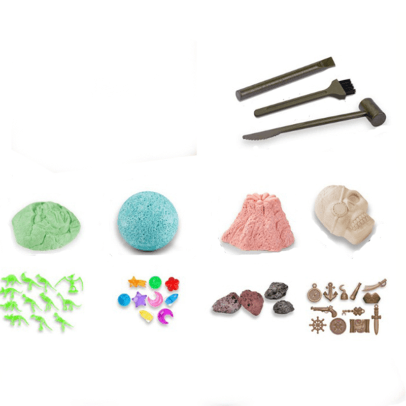 9-in -1 Archaeological Marine Dinosaur Fossil Graffiti DIY TOYS Portable Gift Box Set