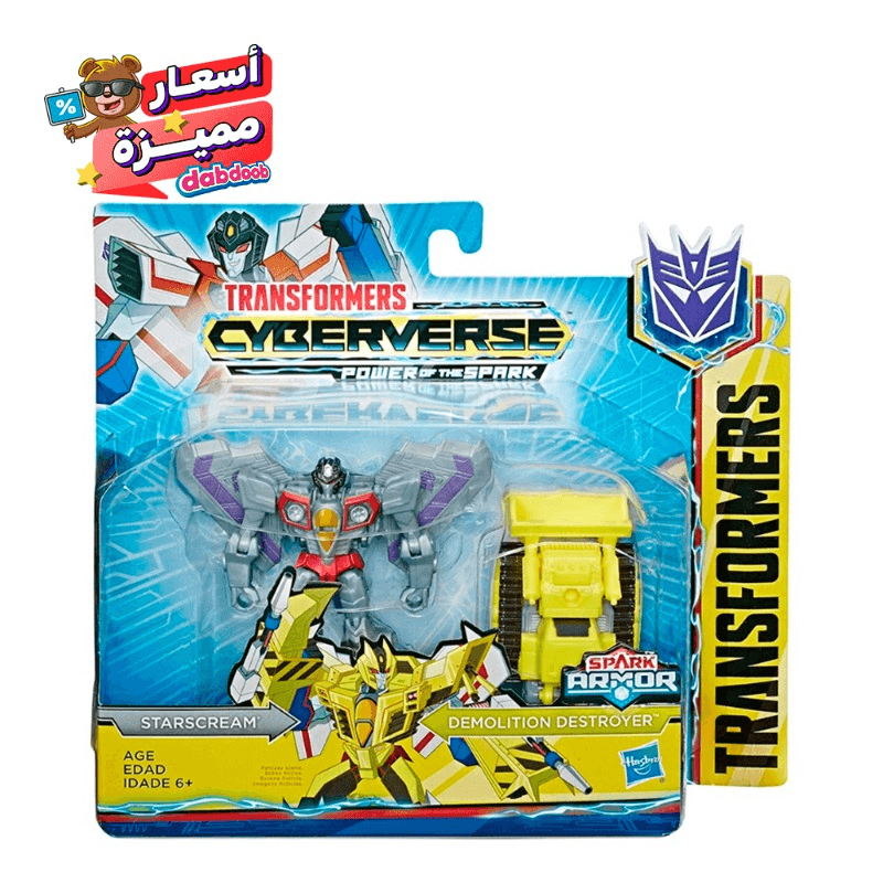 Transformers Cyberverse Starscream and Demolition Destroyer 10 cm