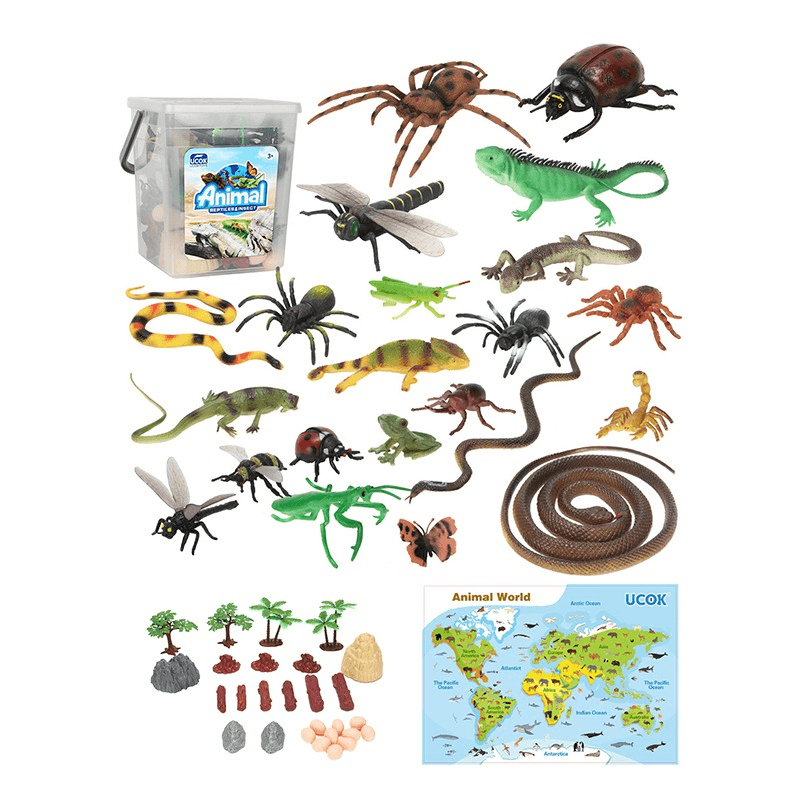 مجموعة الحشرات الزاحفة - 50 قطعة