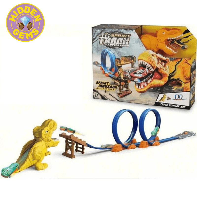 Exciting Dino Race Track Set with Die-Cast Car