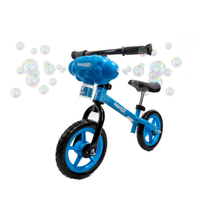 Tiny Wheel - Balance Bike With Bubble Machine For Kids - Blue