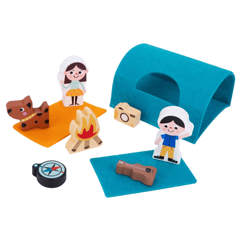 Tooky Toy Wooden Camping Van RV Playset