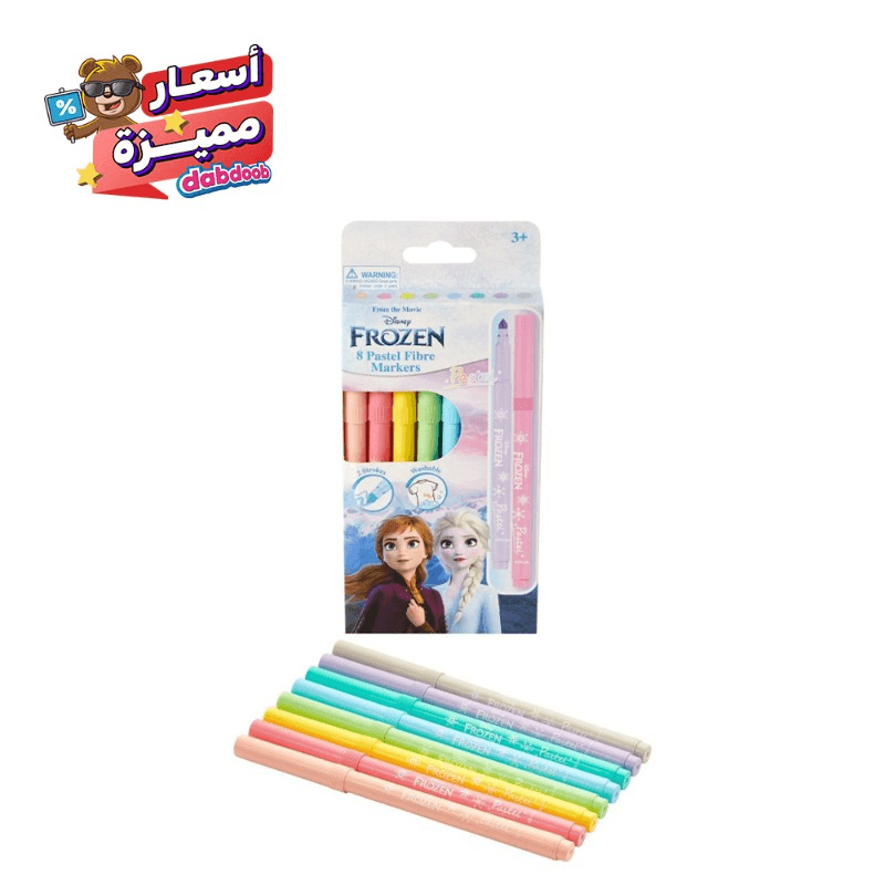 Disney Frozen - 8 Pcs Pastel Fibre Markers