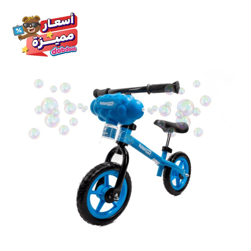 Tiny Wheel - Balance Bike With Bubble Machine For Kids - Blue