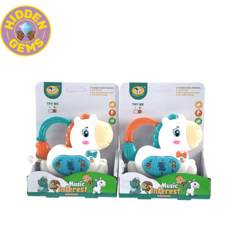Colorful Musical Cartoon Horse - Interactive Toy for Kids