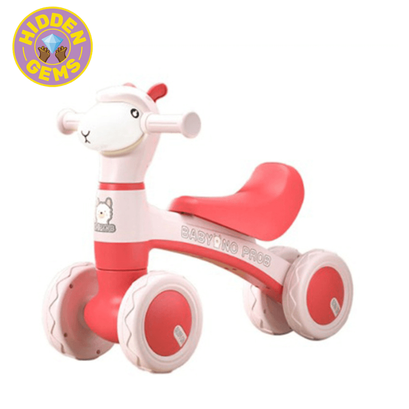 دراجة أطفال لطيفة باللونين الوردي والأبيض