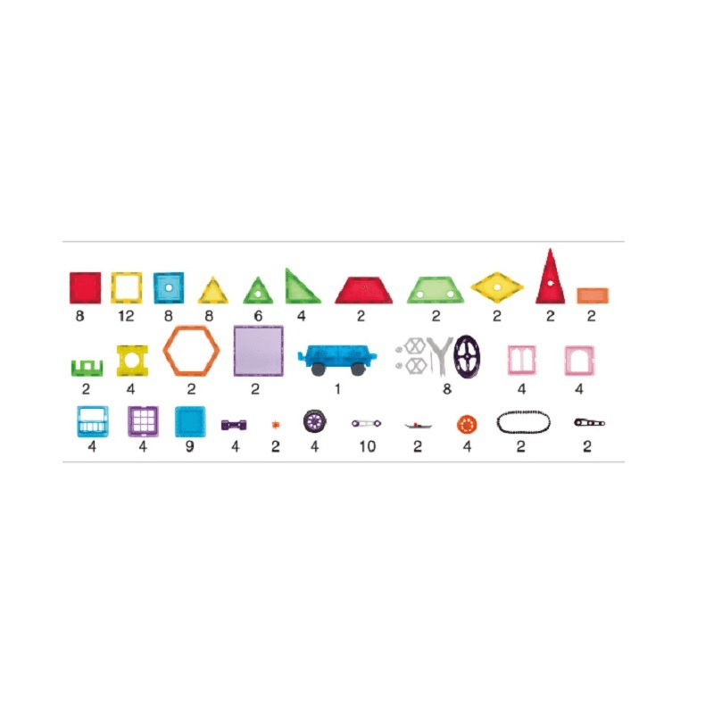 Magnetic Tiles Building Blocks Set 130 Pcs