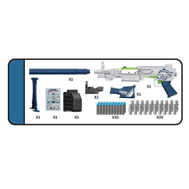 M249 Manual Pull Soft Bullet Toy Rifle