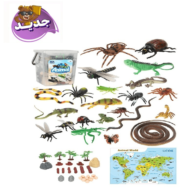 مجموعة الحشرات الزاحفة - 50 قطعة