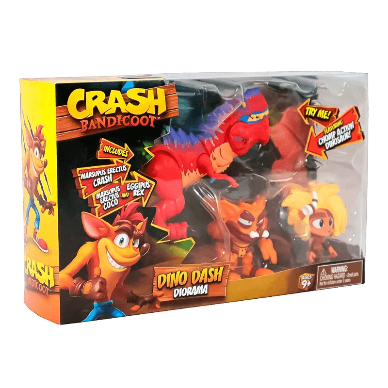 Crash Bandicoot Dino Dash Diorama Figurine Playset