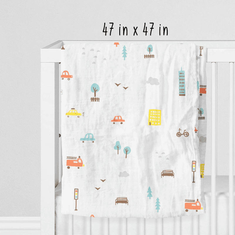 رابيتات - قماط الخيزران الناعمة بتصميم أضواء المدينة