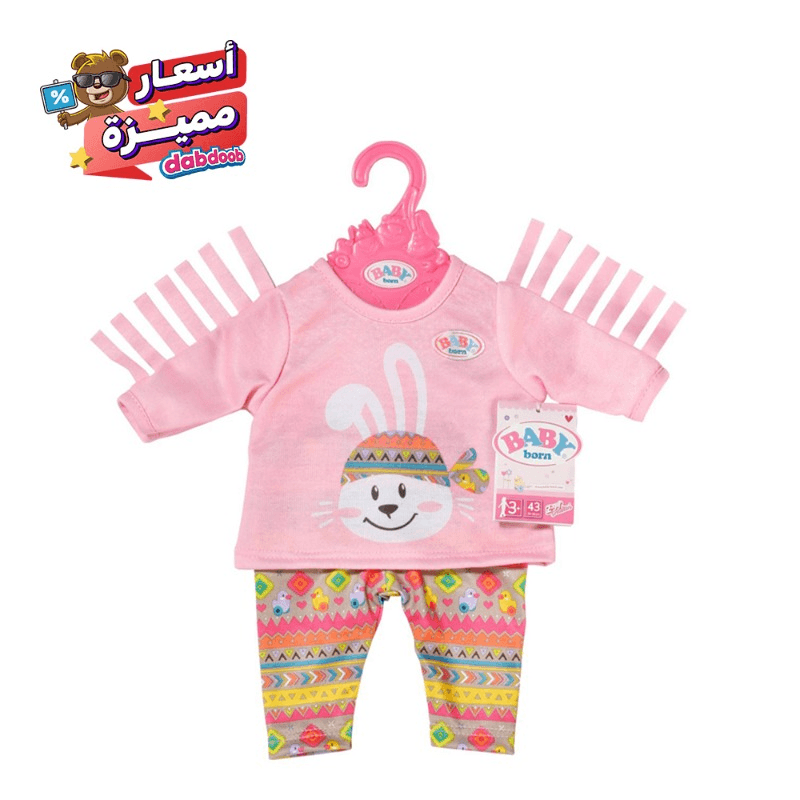 Baby Born Doll Trendy Rabbit Pullover Outfit