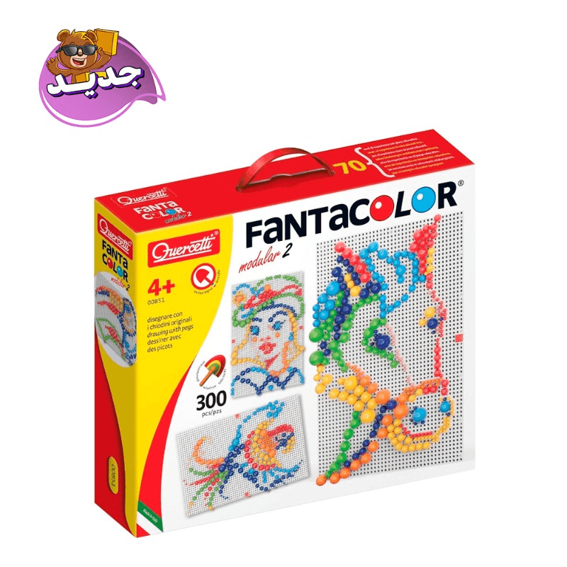 Quercetti Fanta Color Mosaic Compact Set - 300 Pin