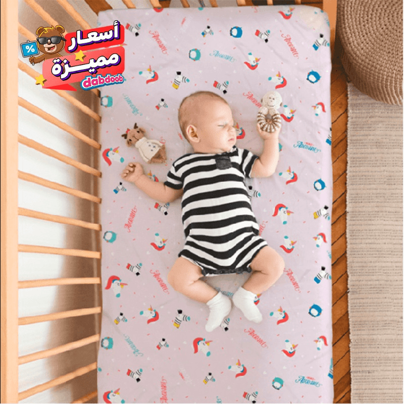 رابيتات - شرشف سرير أطفال من القطن العضوي أدورابل