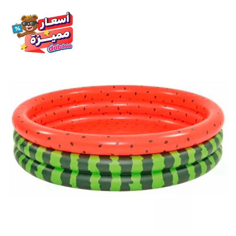Sun Club Inflatable Watermelon 3-Rings Pool