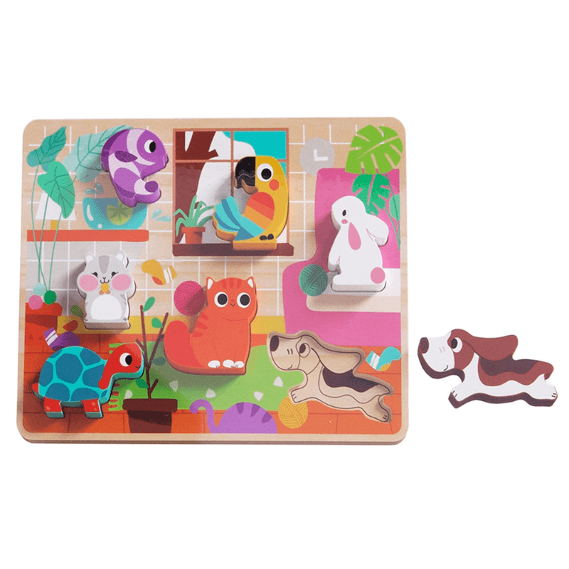 توكي توي - بازل الحيوانات الاليفة الخشبي