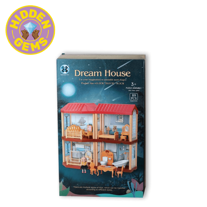 Beautiful Dream House with Doll - 89 Pieces