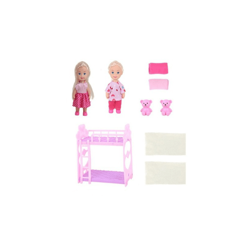Magic Dollhouse Bed Set - 3.5 Inch Bunk Bed