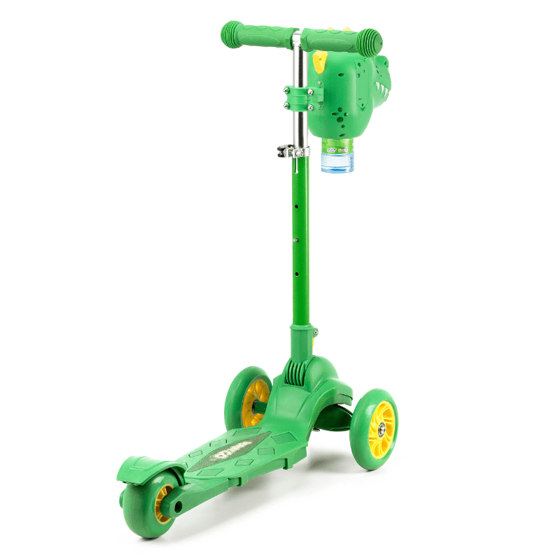Xootz Dinosaur Bubble Go Scooter for Kids - Green