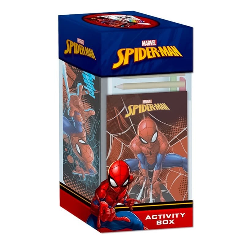 Marvel Spiderman Coloring Set With Metal Pencil Case