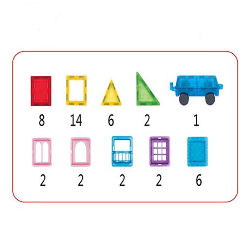 Magnetic Tiles Building Blocks Set 45 Pcs thumbnail 4