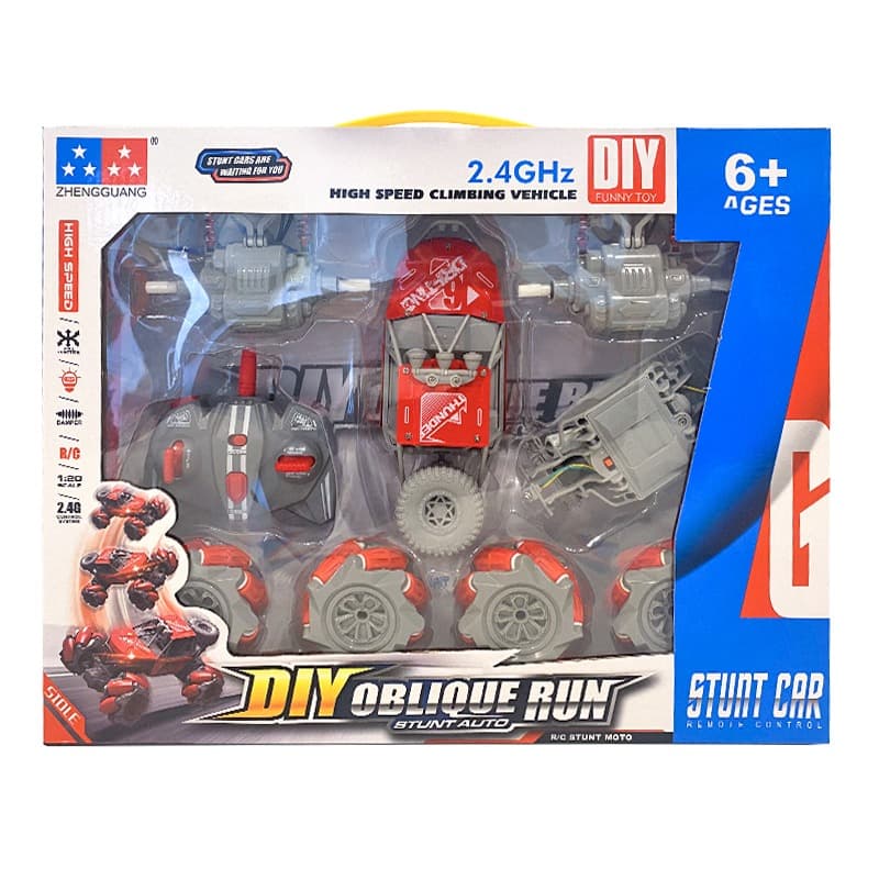Diy Oblique Run RC Stunt Car - Red