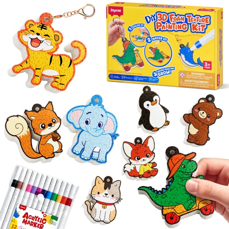 Joycat Animal 3D Foam Texture Painting Kit Diy Craft Toy for Kids thumbnail 3