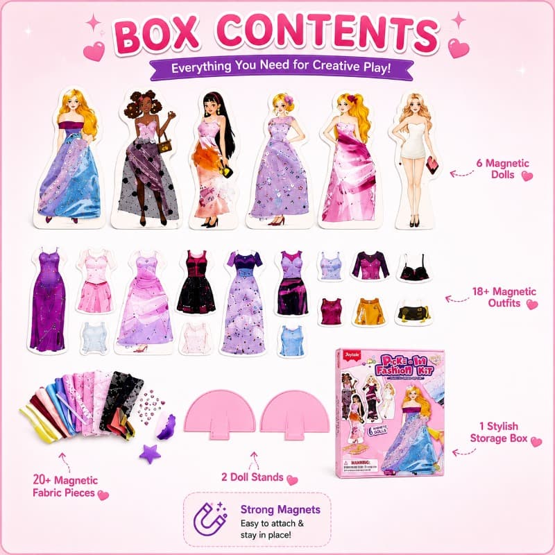 Joycat Poke In Fashion Design Craft Kit Diy Fabric Art Toy for Girls thumbnail 4