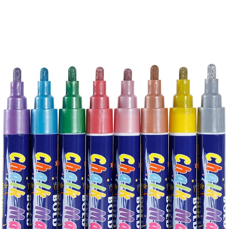 TBC Bold Chalk Markers Metallic 8 Pack thumbnail 2