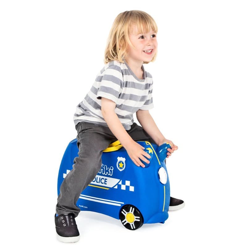 Trunki Ride-On Suitcase and Hand Luggage Percy Police Car thumbnail 4