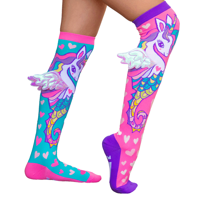 Madmia Sea Horse Socks With Shiny Wings